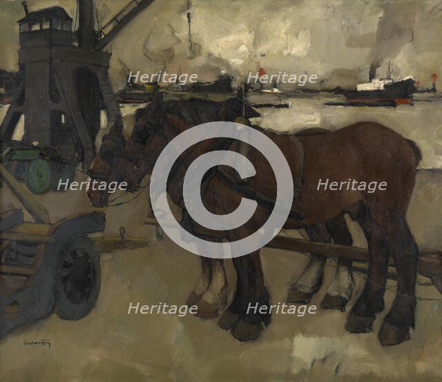 At the Harbour, c1915-1945. Creator: Oscar Verpoorten.