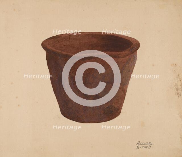 Earthenware Bowl, c. 1938. Creator: Richard Barnett.