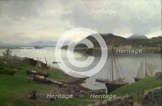 Oban Bay, 1889. Creator: Hans Gude.