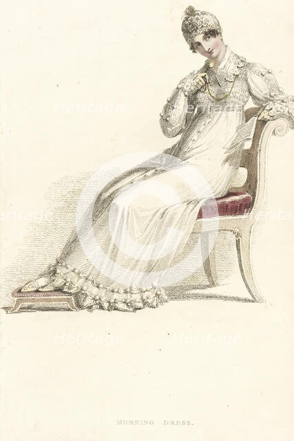 Fashion Plate (Morning Dress), 1814. Creator: Rudolph Ackermann.