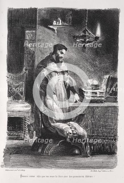Illustrations for Faust: Faust in his dressing-room, 1828. Creator: Eugène Delacroix (French, 1798-1863); Chez Ch. Motte, Éditeur, distributed by Chez Sautelet, Libraire.