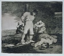 The Disasters of War, a series of etchings by Francisco de Goya (1746-1828), plate 15: 'I no hay …