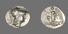 Tetradrachm (Coin) Depicting the Goddess Athena, 190-36 BCE. Creator: Unknown.