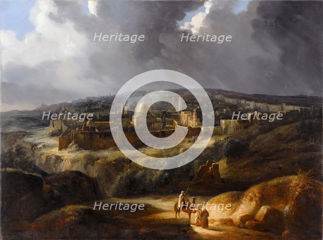 Jerusalem seen from Mount Josaphat. Artist: Forbin, Auguste de (1777-1841)
