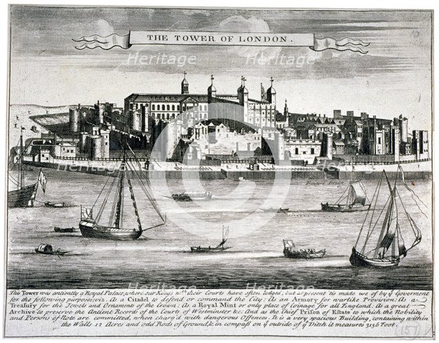 Tower of London, c1750. Artist: Anon