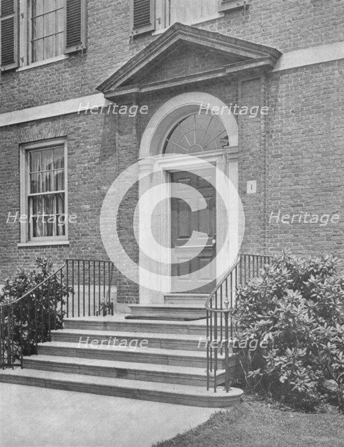 Street door to the house of Mrs WK Vanderbilt, New York City, 1924. Artist: Unknown.