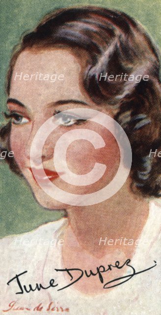 June Duprez, (1918-1984), British film actress, 20th century. Artist: Unknown