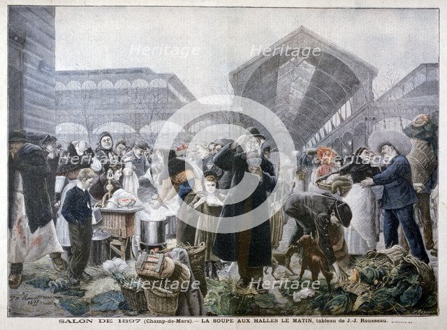 'Soup Stand at Les Halles Market in the Morning', 1897. Artist: Unknown