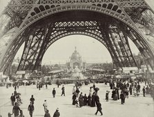 Beneath the Eiffel Tower, Paris, 1889. Artist: Unknown