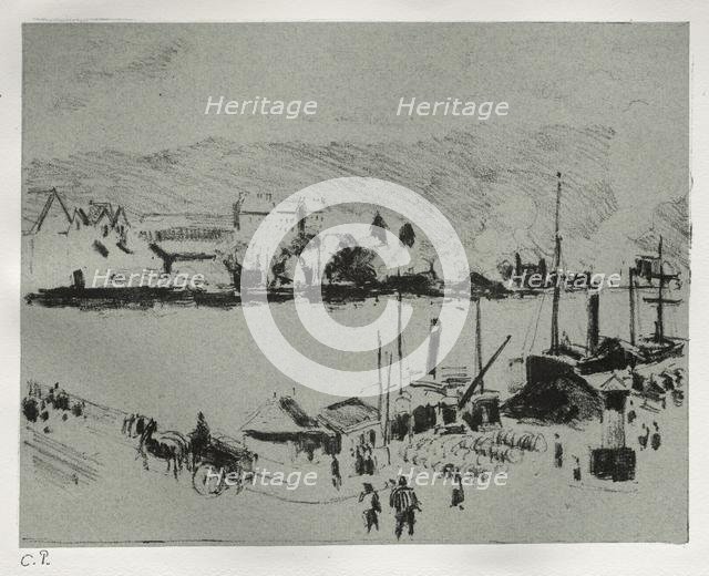 Quai Boieldieu in Rouen, c. 1896. Creator: Camille Pissarro (French, 1830-1903).