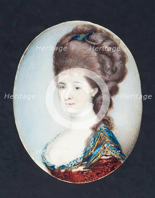 Miniature Portrait of a Woman, 18th century. Creator: Unknown.
