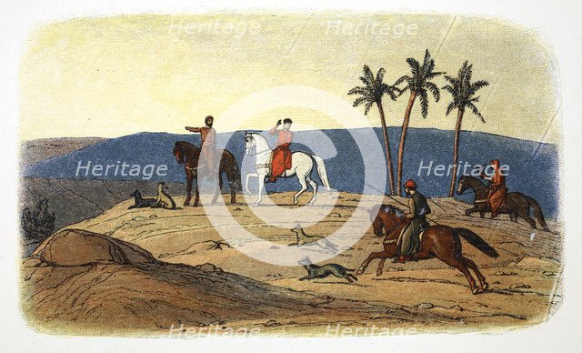 Richard I of England refuses to look upon Jerusalem, having failed to conquer it, 1192 (1864). Artist: James William Edmund Doyle