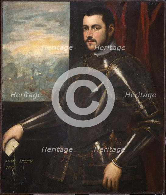 Portrait of a Venetian admiral, 16th century. Creator: Tintoretto, Domenico, (Workshop)  .