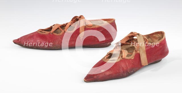 Shoes, probably British, 1795-1805. Creator: Unknown.