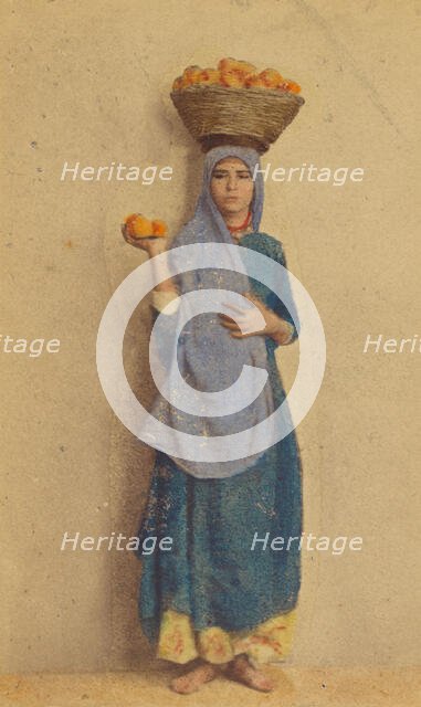 Marchande d'oranges, about 1860. Creator: Wilhelm Hammerschmidt.
