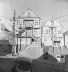 Architecture in the Potrero district, San Francisco, California, 1939. Creator: Dorothea Lange.