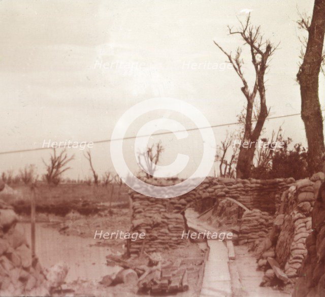 Trenches, Diksmuide, Belgium, c1914-c1918. Artist: Unknown.