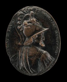 Henri IV, 1553-1610, King of France 1589, as Mars [obverse], model 1601, cast possibly before 1610. Creator: Nicolas Guinier.