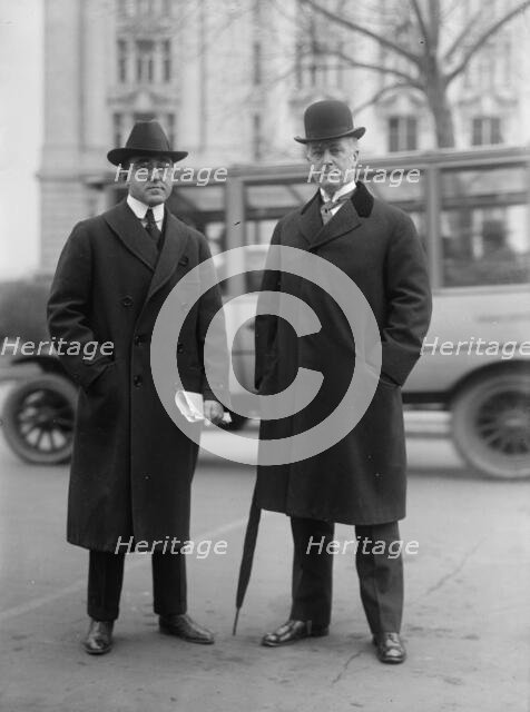 Theodore Brent, Shipping Board; William Denman, Shipping Board Chairman, 1917. Creator: Harris & Ewing.