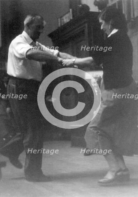 Bob Roberts and Phoebe Smith dancing, Cecil Sharp House, London, c1950s. Artist: Eddis Thomas