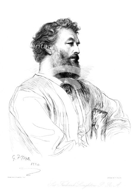 Sir Frederic Leighton, British artist, c1880-1882..Artist: Paul Adolphe Rajon