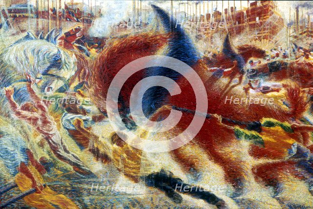 'L'eveil de la Cite' ('The City Awakes'), 1910. Artist: Umberto Boccioni