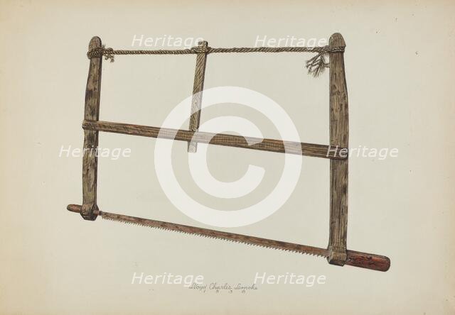 Coopersmith Saw, 1938. Creator: Lloyd Charles Lemcke.