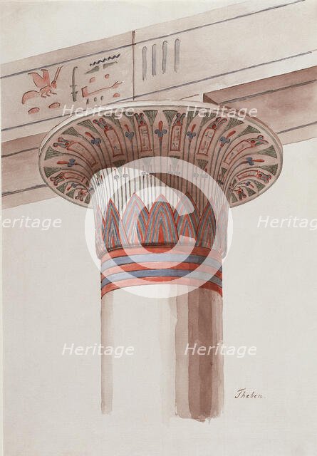 A Capital from Thebes, 1829. Creator: Friedrich Maximilian Hessemer.