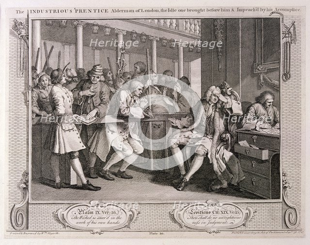 'The industrious 'prentice alderman of London...', plate X of Industry and Idleness1747. Artist: William Hogarth