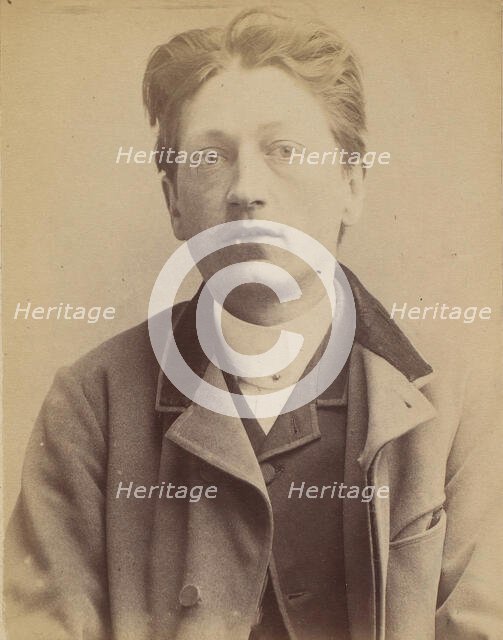 Letellier. Louis, Auguste. 29 ans, né à Rouen (Seine-Inférieure). Employé. Anarchiste. 23/..., 1892. Creator: Alphonse Bertillon.