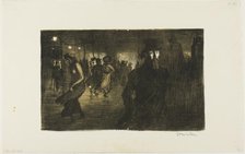 Paris, Night, 1903. Creator: Theophile Alexandre Steinlen.