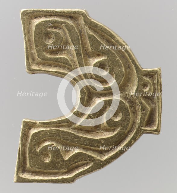 Gold Belt-Hole Guard, Avar, 700s. Creator: Unknown.