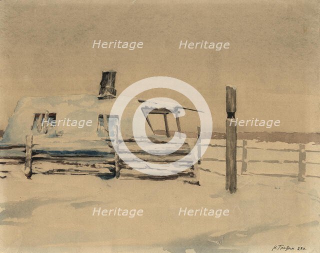 Yurt on the Duolgolakh River, unknown date. Creator: Nikolaj Dmitrievic Travin.