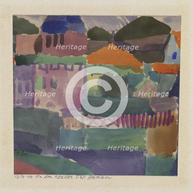 In the houses of St. Germain, 1914. Creator: Klee, Paul (1879-1940).