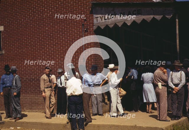 Farmers and townspeople in town on Court day, Campton, Ky., 1940. Creator: Marion Post Wolcott.