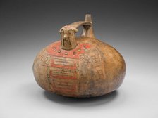 Strap-Handled Vessel in the Form of a Bird with Abstract Pattern on Body, 650/150 B.C. Creator: Unknown.