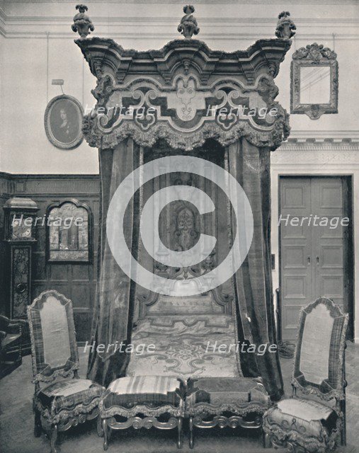 'State Bed, English, c.1708', 1928. Artist: Unknown.