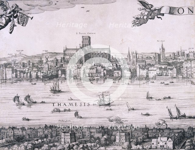 Panorama of London, 1616. Artist: Claes Jansz Visscher