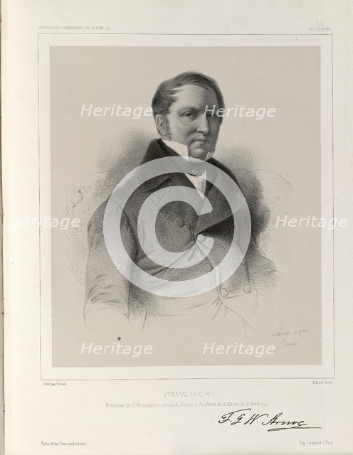 Friedrich Georg Wilhelm (Vasily Yakovlevich) von Struve (1793-1864), c. 1850.