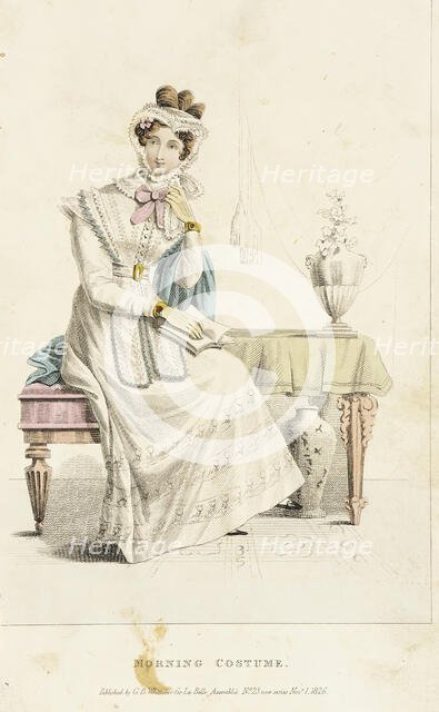 Fashion Plate (Morning Dress), 1826. Creator: Rudolph Ackermann.