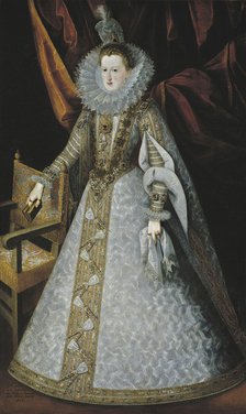 Portrait of Margarita of Austria (1584–1611), 1606. Artist: Pantoja de la Cruz, Juán (1553-1608)