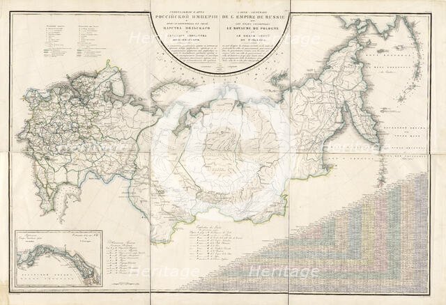 General Map of the Russian Empire and the Neighboring Polish.., 1827. Creators: Vasilii Petrovich Piadyshev, Ieremin.