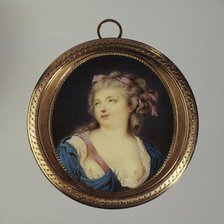 Portrait of a young woman looking up at the sky, c1800. Creator: Ecole Francaise.