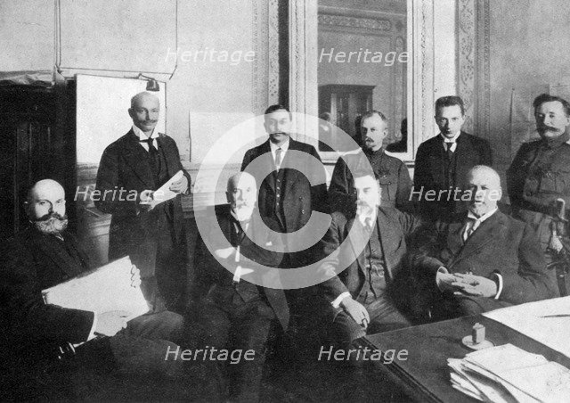 Some of the leaders of the Russian revolution, 1917, (c1920). Artist: Unknown