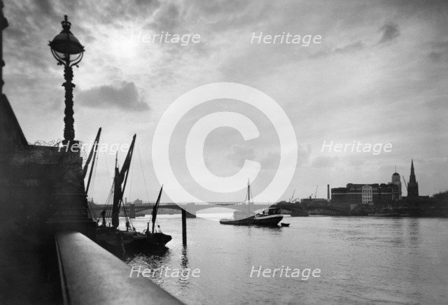 Vauxhall Bridge from Albert Embankment, Lambeth, London. Artist: Unknown