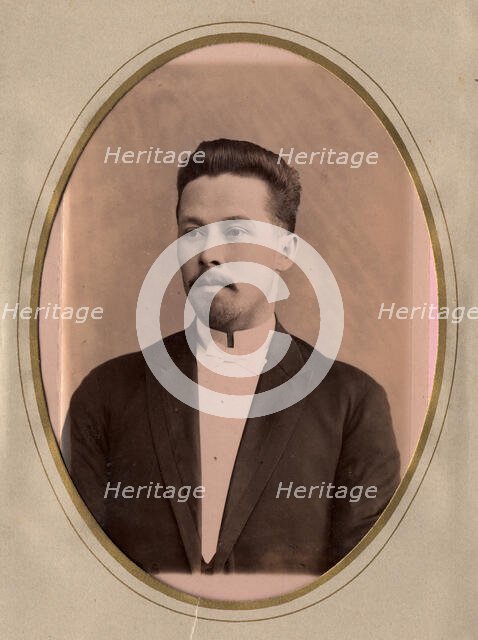 A young man in a civilian suit, late 19th cent - early 20th cent. Creator: PA Milevskii.