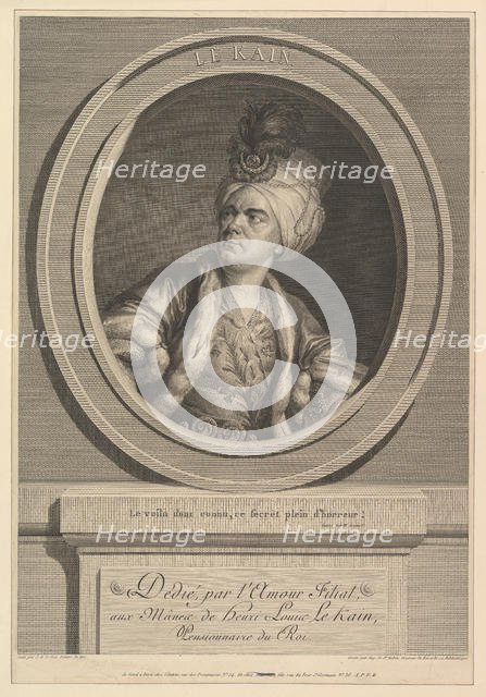 Portrait of Henri-Louis Le Kain, 1788. Creator: Augustin de Saint-Aubin.