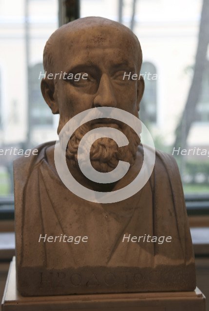 Bust of a Stoic (possibly Kleanthos), Roman, after a Greek original of c280 BC. Artist: Unknown