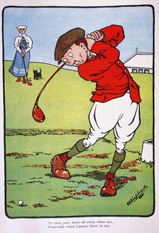 Golfing postcard, c1920s.  Artist: George Shepheard