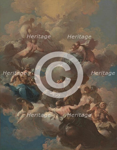 Sketch for a Ceiling Fresco, c. 1740. Creator: Giovanni Domenico Ferretti da Imola.